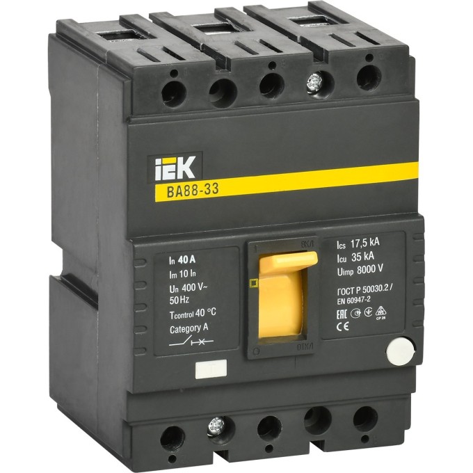 Автоматический выключатель IEK ВА88-33 3Р 40А 35кА ИЭК SVA20-3-0040