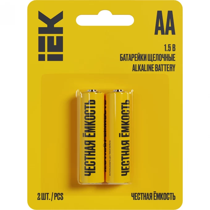 Батарейка щелочая IEK Alkaline Optima LR06/AA (2шт/блистер) ABT-LR06-OP-L02 Батарейка щелочая IEK Alkaline Optima LR06/AA (2шт/блистер) ABT-LR06-OP-L02