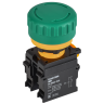 Кнопка IEK MASTER MI-BG60-11ZS-3-23-K06 "Грибок" поворотная с фиксацией 1NO+1NC зелёная MI-BG600-11ZS-3-23-K06