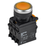 Кнопка с подсветкой и фиксацией IEK MASTER d=22мм 1NO+1NC жёлтая MI-BT60-11TD-3-11-K05