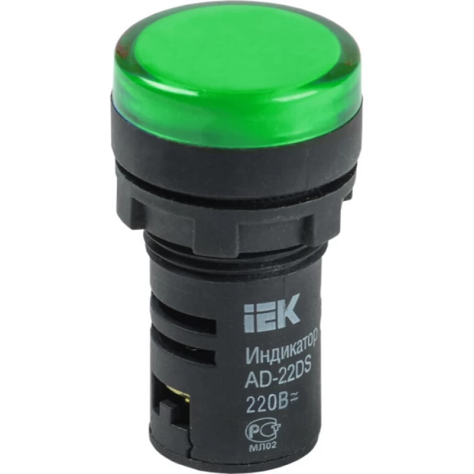 Лампа IEK AD22DS(LED)матрица d=22мм зеленый 230В - BLS10-ADDS-230-K06 Лампа IEK AD22DS(LED)матрица d=22мм зеленый 230В - BLS10-ADDS-230-K06