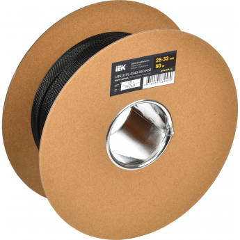 Оплетка кабельная IEK 25-33мм полиэстер 50м черная