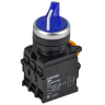 Переключатель с подсветкой на 2 положения IEK MASTER 1NO+1NC синий MI-SW60-11XD-3-14-2-K07