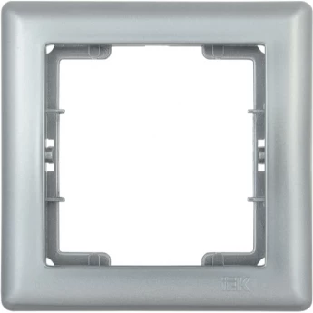Рамка 1-местная IEK РГ-1-БС BOLERO серебряный - EMB12-K23