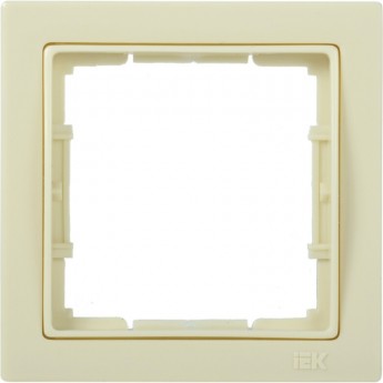 Рамка 1-местная квадратная IEK РУ-1-БК BOLERO Q1 кремовый - EMB12-K33-Q1