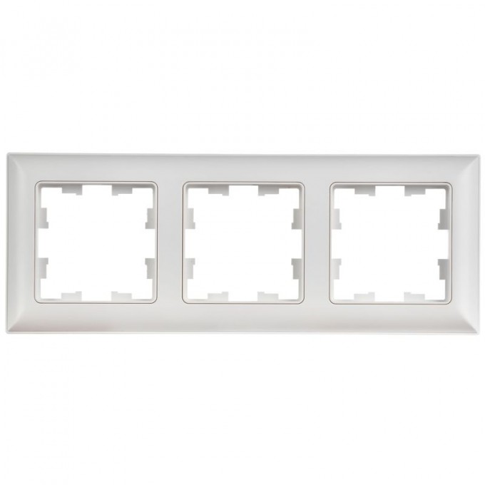 Рамка 3-местная IEK BRITE РУ-3-БрАБ арктич. бел./белая BR-M32-12-K91