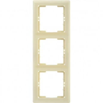 Рамка 3-местная вертикальная IEK РВ-3-БК BOLERO кремовый - EMB31-K33