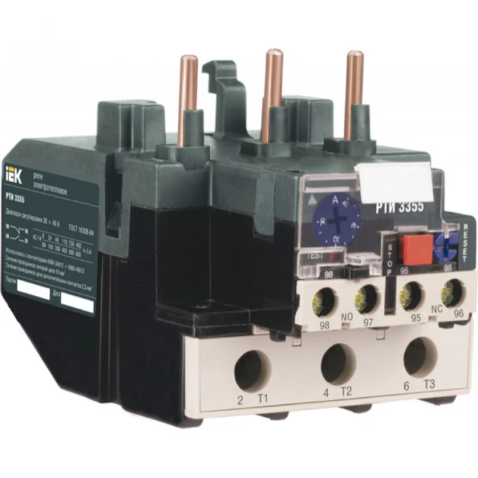 Реле IEK РТИ-3357 электротепловое 37-50А - DRT30-0037-0050 Реле IEK РТИ-3357 электротепловое 37-50А - DRT30-0037-0050