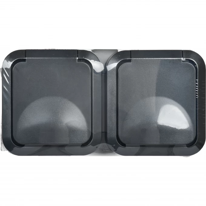 Розетка 2-местная горизонтальная IEK TORS 16А IP55 графит TS-R26-16-55-G-K53 Розетка 2-местная горизонтальная IEK TORS 16А IP55 графит TS-R26-16-55-G-K53