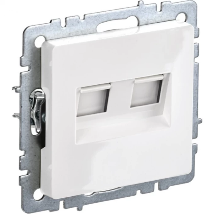 Розетка двойная IEK BRITE RJ11+RJ45 кат.5E РК/Т12-БрБ белый - BR-KT20-O-1-K01 Розетка двойная IEK BRITE RJ11+RJ45 кат.5E РК/Т12-БрБ белый - BR-KT20-O-1-K01