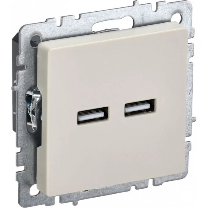 Розетка IEK BRITE USB A+A 3.1А РЮ10-1-БрКр BR-U21-D31-K10 Розетка IEK BRITE USB A+A 3.1А РЮ10-1-БрКр BR-U21-D31-K10