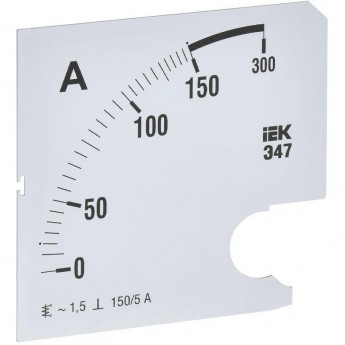 Шкала сменная для амперметра IEK э47 150/5а-1,5 96x96мм IPA20D-SC-0150 Шкала сменная для амперметра IEK э47 150/5а-1,5 96x96мм IPA20D-SC-0150