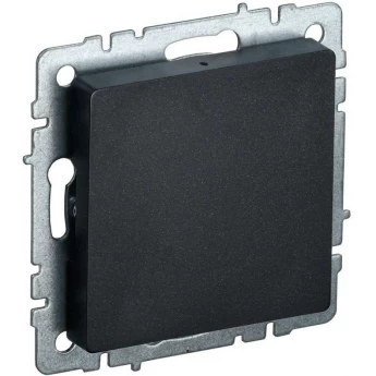 Заглушка c суппортом IEK BRITE МЗ10-БрЧ черный BR-PL10-K02
